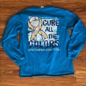 Bright blue Southern Couture